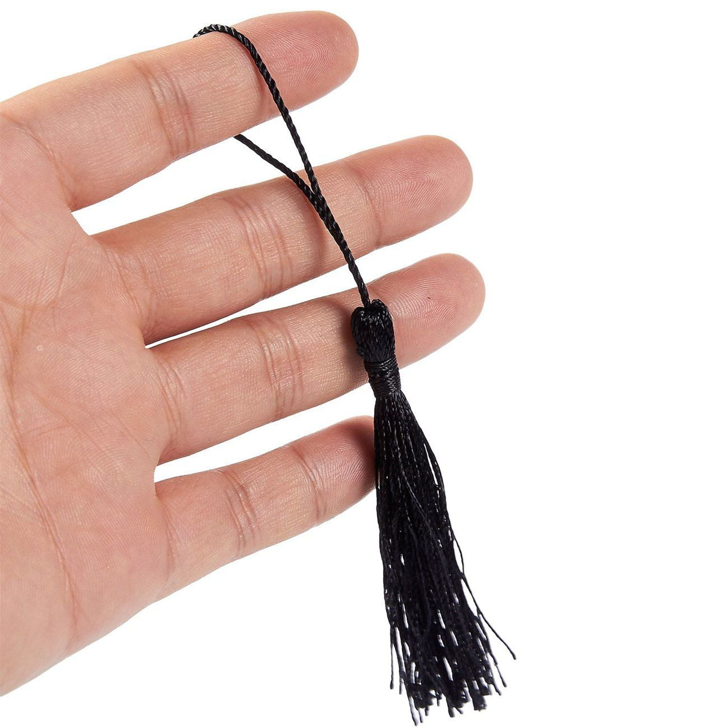 40 Colors FEQO 160 Pieces Bookmark Tassels Silky Mini Tassels with Loops Handmade Soft Tassel String for Bookmarks Crafts and Jewelry Making